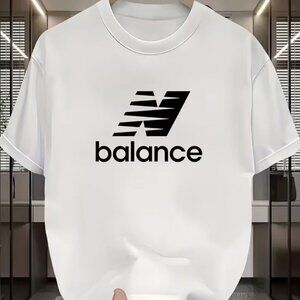 New Balance Classic Stacked Logo Navy Blue T-shirt